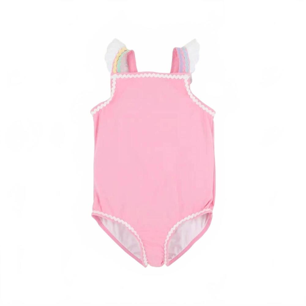 NEW THE BEAUFORT BONNET COMPANY girl's long bay bathing suit in hampton hot pink